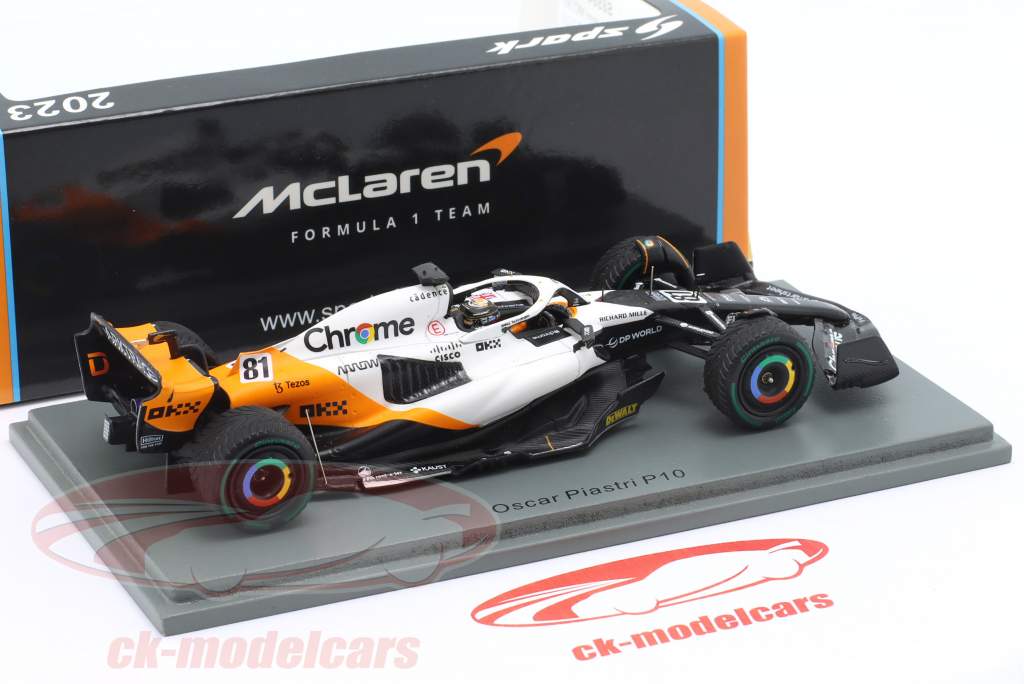 Oscar Piastri McLaren MCL60 #81 10º Mônaco GP Fórmula 1 2023 1:43 Spark