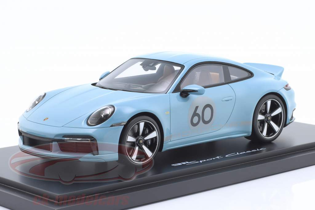 Porsche 911 (992) Sport Classic 2022 bleu de Meissen 1:18 Spark