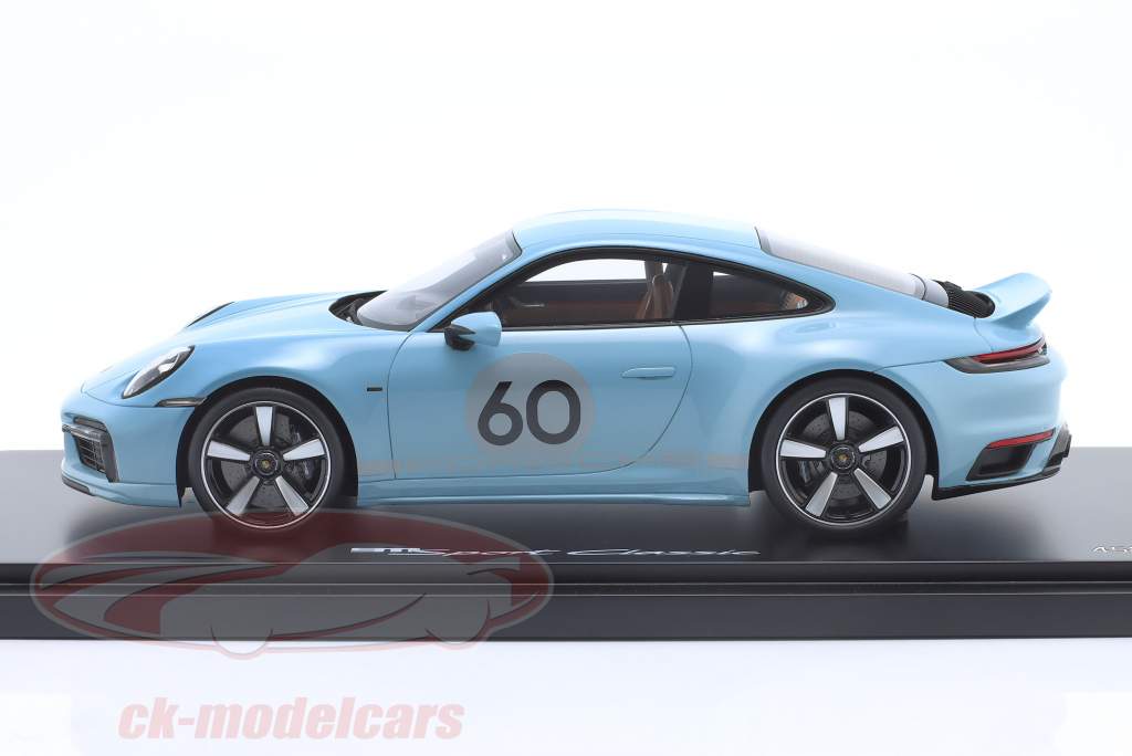 Porsche 911 (992) Sport Classic 2022 azul meissen 1:18 Spark