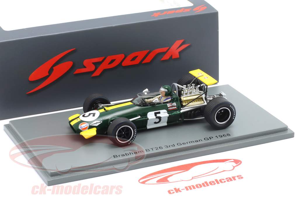 Jochen Rindt Brabham BT26 #5 3º Alemão GP Fórmula 1 1968 1:43 Spark