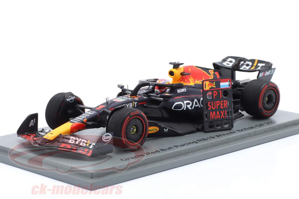 M. Verstappen Red Bull RB19 #1 ganhador Britânico GP Fórmula 1 Campeão mundial 2023 1:43 Spark