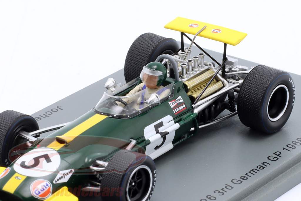 Jochen Rindt Brabham BT26 #5 3e Duits GP formule 1 1968 1:43 Spark