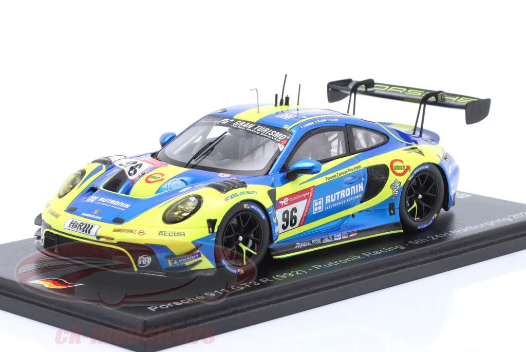 Porsche 911 (992) GT3 R #96 5e 24h Nürburgring 2023 Rutronik Racing 1:43 Spark