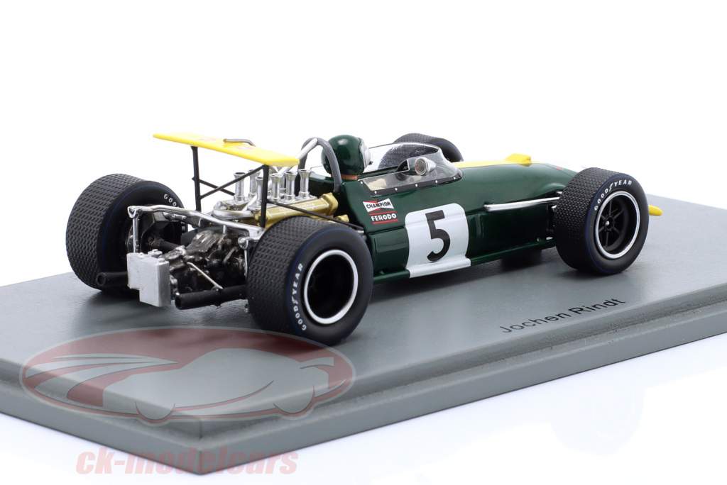 Jochen Rindt Brabham BT26 #5 3º Alemão GP Fórmula 1 1968 1:43 Spark