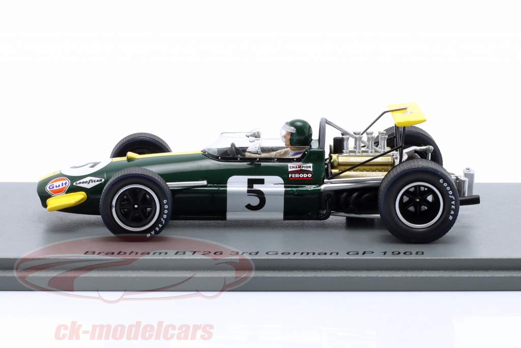Jochen Rindt Brabham BT26 #5 3 tysk GP formel 1 1968 1:43 Spark