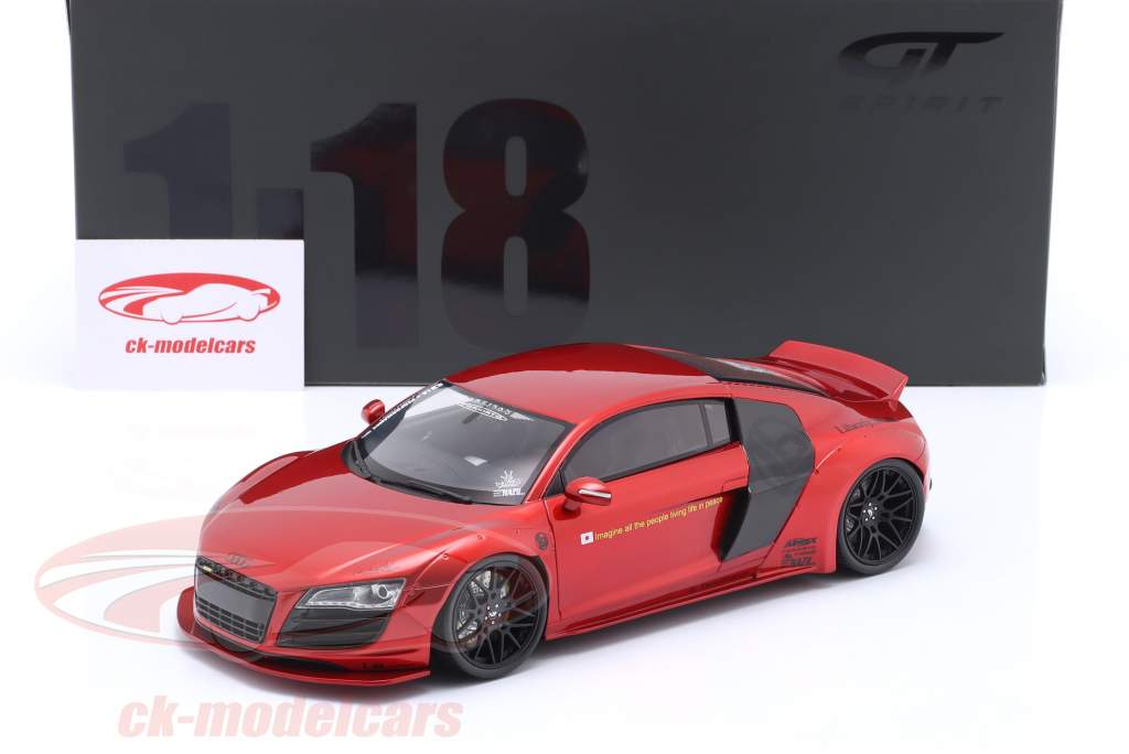 Audi R8 LB-Works Anno di costruzione 2022 caramella rosso 1:18 GT-Spirit