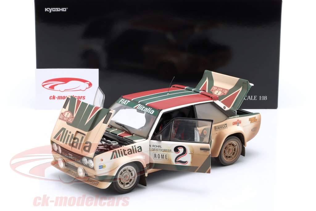 Fiat 131 Abarth Dirty Version #2 4º Rallye Monte Carlo 1978 Röhrl, Geistdörfer 1:18 Kyosho
