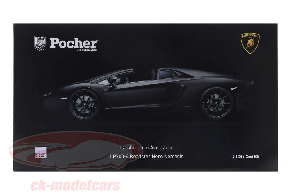 Lamborghini Aventador LP 700-4 roadsters 2013 Equipo negro 1:8 Pocher