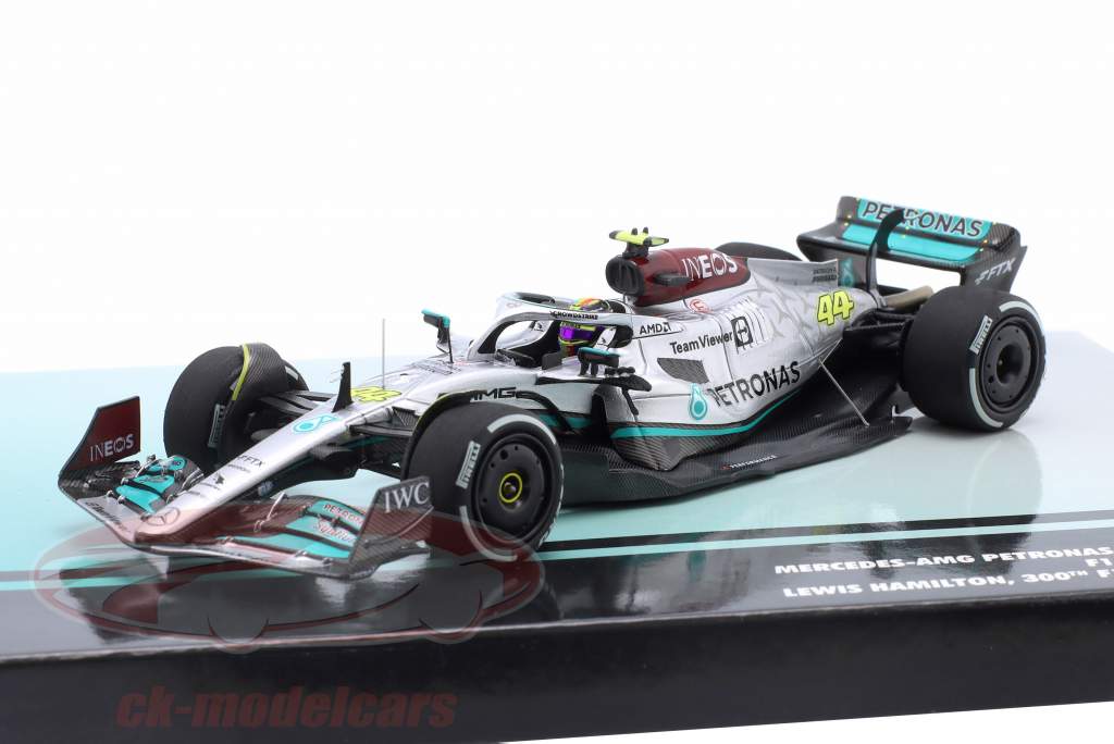 L. Hamilton Mercedes-AMG F1 W13 #44 2º Francês GP Fórmula 1 2022 1:43 Minichamps