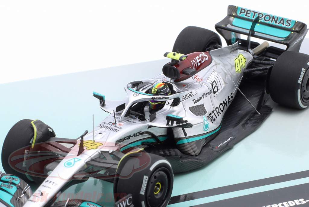 L. Hamilton Mercedes-AMG F1 W13 #44 2 fransk GP formel 1 2022 1:43 Minichamps