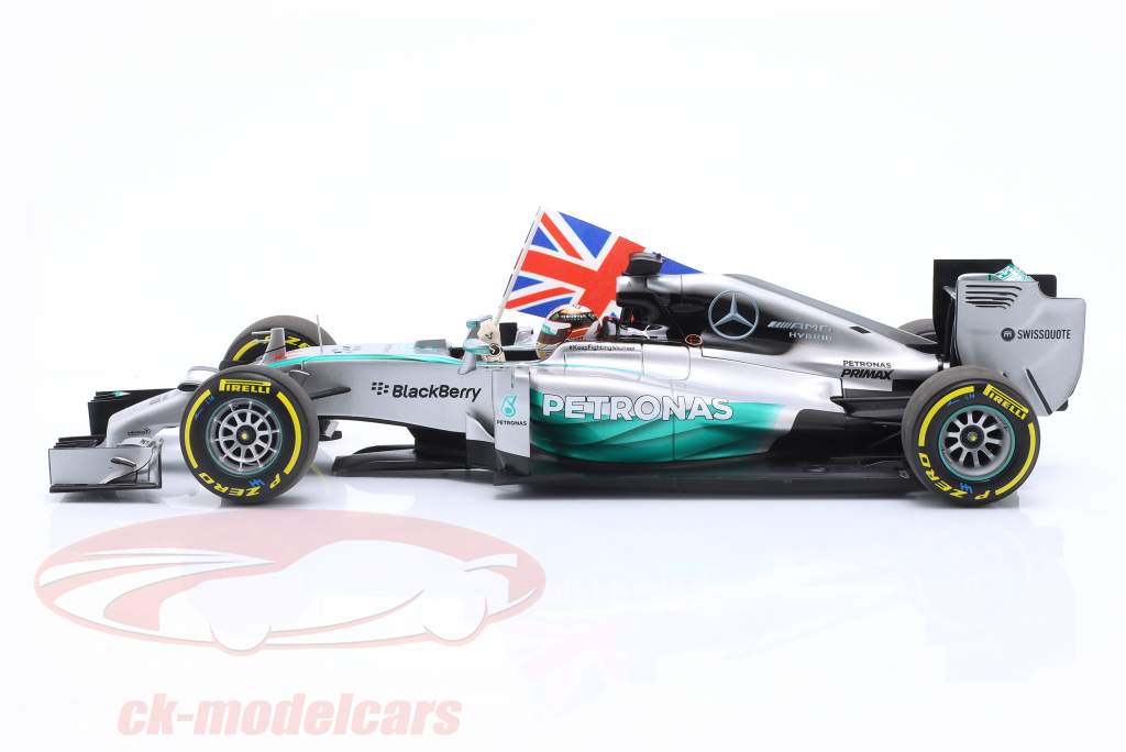 L. Hamilton Mercedes F1 W05 #44 winnaar Abu Dhabi GP formule 1 Wereldkampioen 2014 1:18 Minichamps