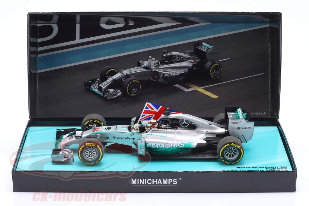L. Hamilton Mercedes F1 W05 #44 ganador Abu Dhabi GP fórmula 1 Campeón mundial 2014 1:18 Minichamps