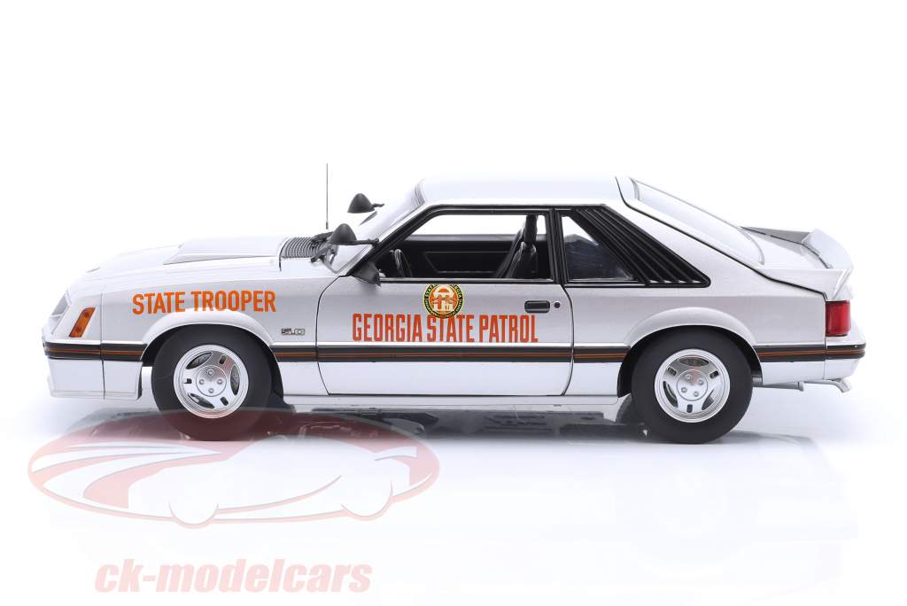 Ford Mustang GT Georgia State Patrol 1982 silber 1:18 Greenlight