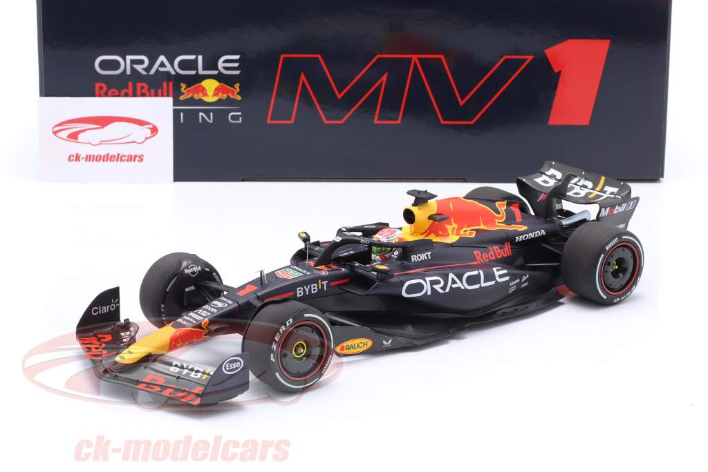 M. Verstappen Red Bull RB19 #1 ganhador Espanha GP Fórmula 1 Campeão mundial 2023 1:18 Minichamps