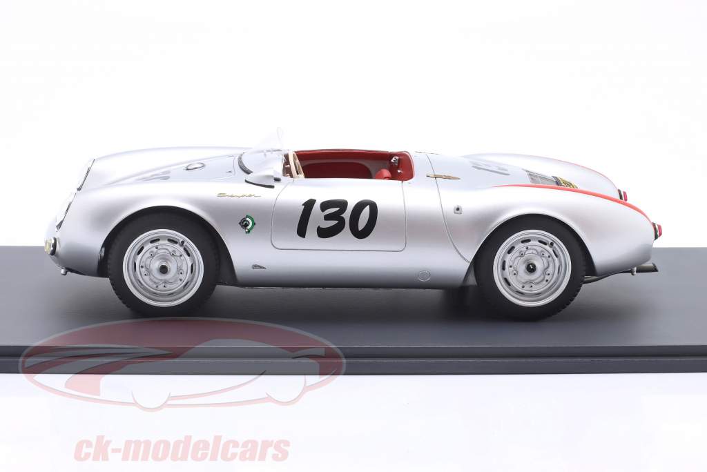 Porsche 550A Spyder #130 James Dean Little Bastard 1955 sølv 1:12 Schuco