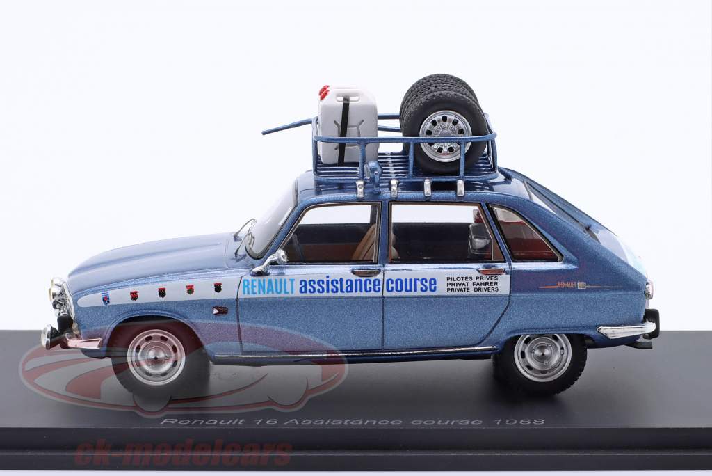 Renault 16 Rallye Assistance 1969 blå 1:43 Spark