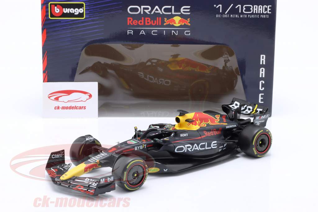 M. Verstappen Red Bull Racing RB19 #1 ganhador Abu Dhabi Fórmula 1 Campeão mundial 2023 1:18 Bburago