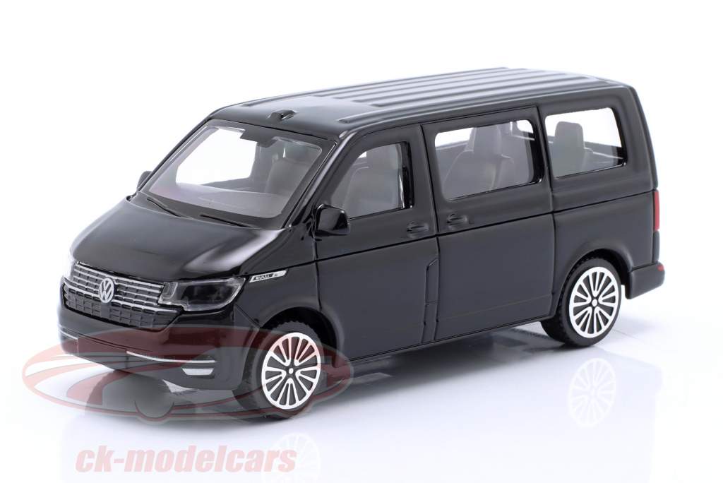 Volkswagen VW T6 Multivan Bouwjaar 2020 zwart 1:43 Bburago