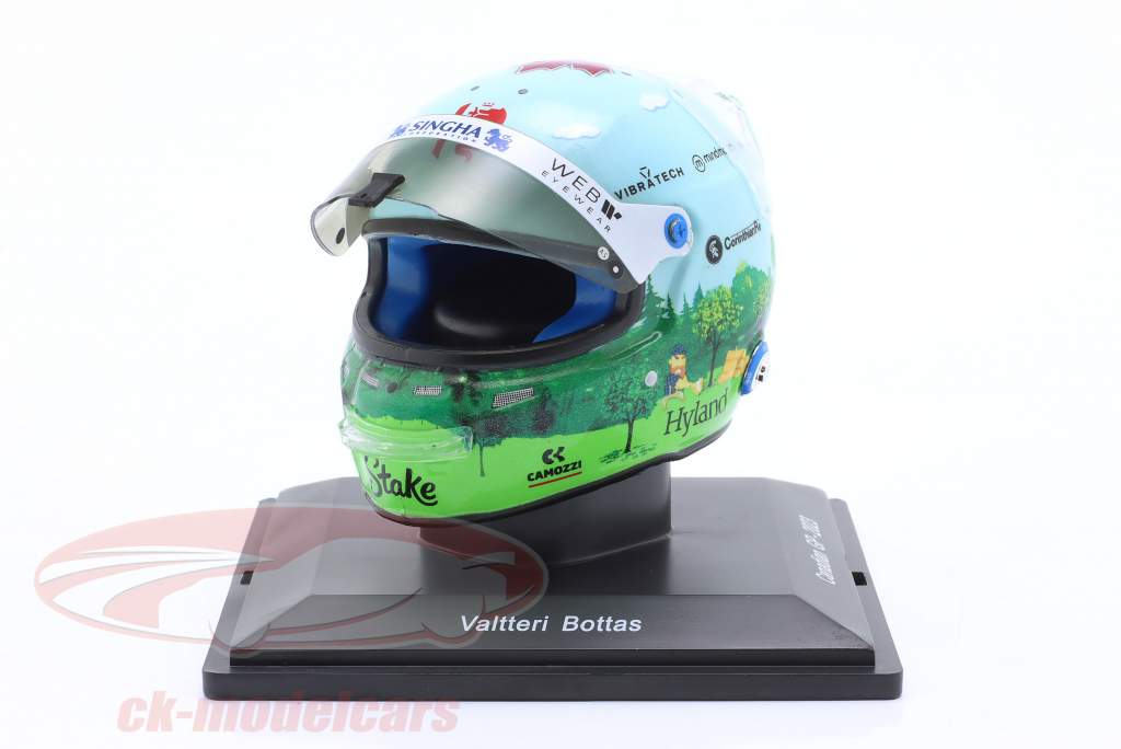 V. Bottas #77 Alfa Romeo F1 Team Stake canadense GP Fórmula 1 2023 capacete 1:5 Spark