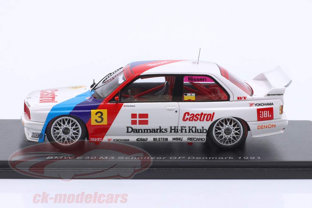 Spark 1:43 BMW M3 (E30) #3 Sieger Jyllandsringen GP 1991 K. Nissen 