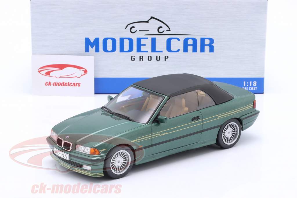 BMW Alpina B3 3.2 Cabriolé Año de construcción 1996 verde metálico 1:18 Model Car Group