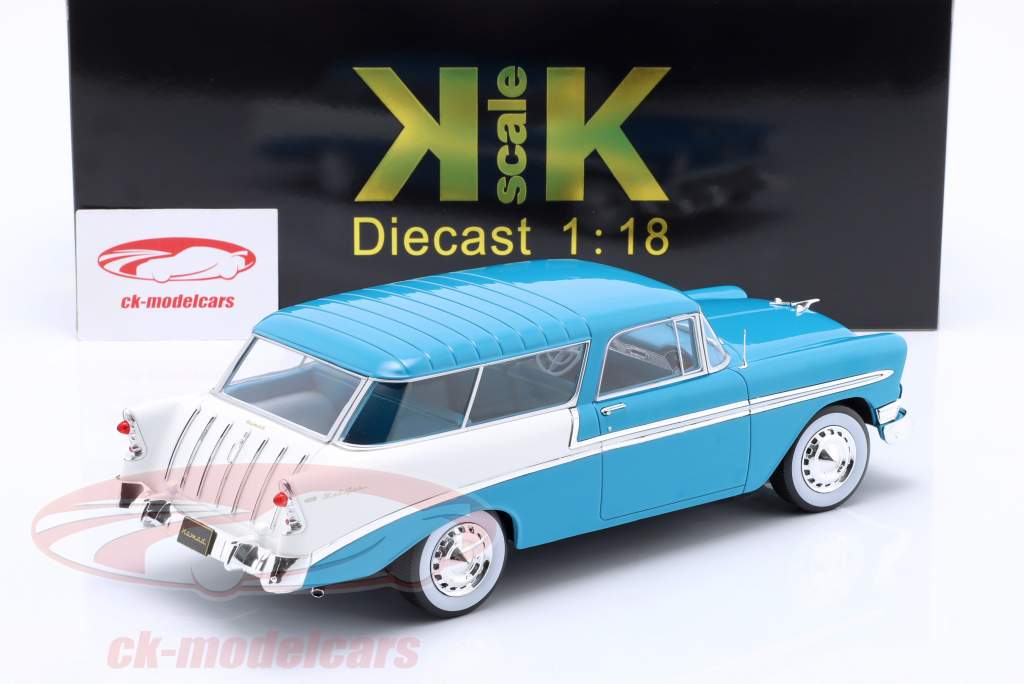 Chevrolet Bel Air Nomad year 1956 turquoise / white 1:18 KK-Scale