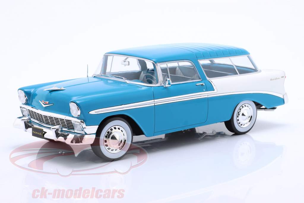 Chevrolet Bel Air Nomad 建設年 1956 ターコイズ / 白 1:18 KK-Scale