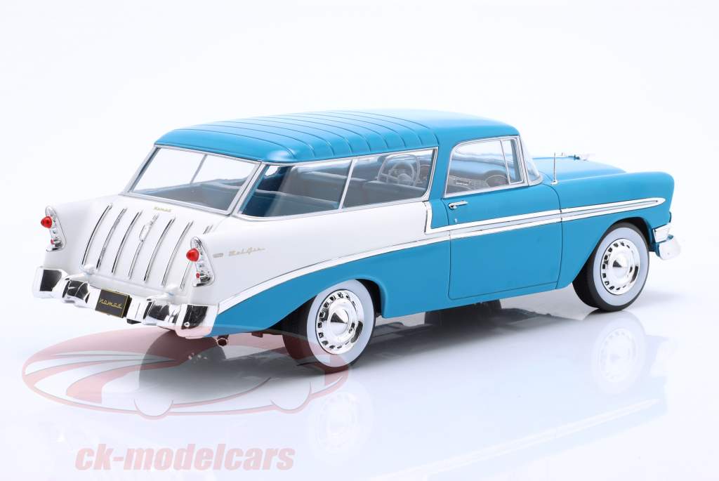 Chevrolet Bel Air Nomad 建設年 1956 ターコイズ / 白 1:18 KK-Scale