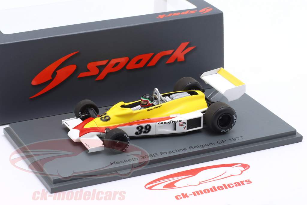 Hector Rebaque Hesketh 308E #39 Pratica belga GP formula 1 1977 1:43 Spark