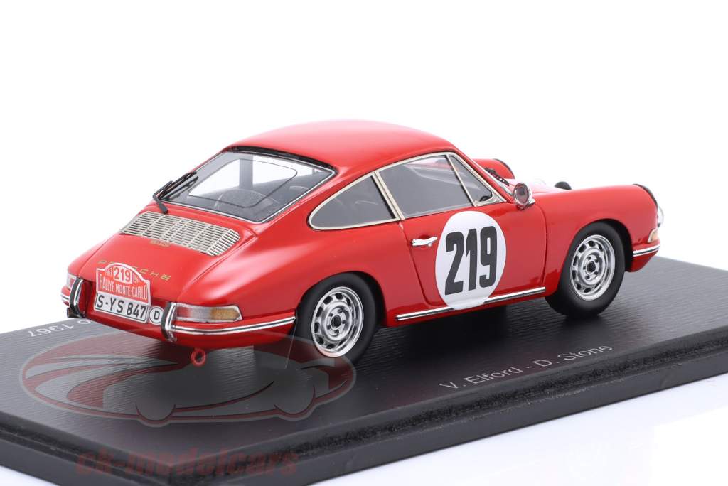 Porsche 911S 2.0 #219 3rd Rallye Monte Carlo 1967 Elford, Stone 1:43 Spark