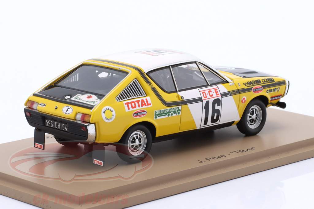 Renault 17 Gordini #16 6-е место Rallye Марокко 1975 Prive, Tilber 1:43 Spark