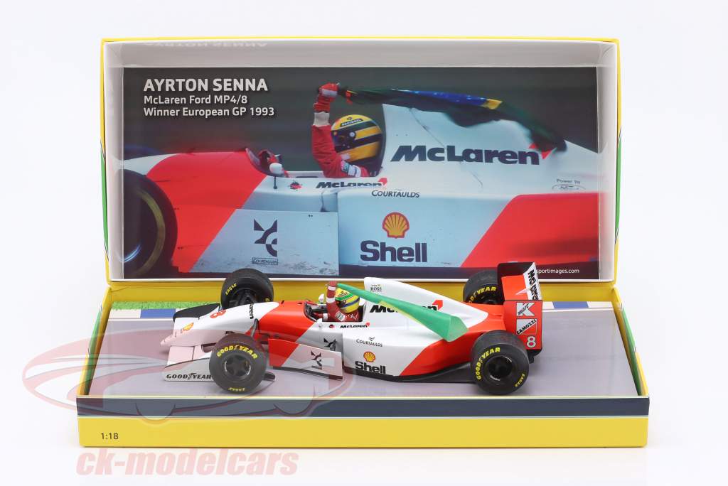 F1 McLaren Honda Ayrton Senna Figurine GP Brésil Drapeau 1991 True Scale Miniature 1 18 387252