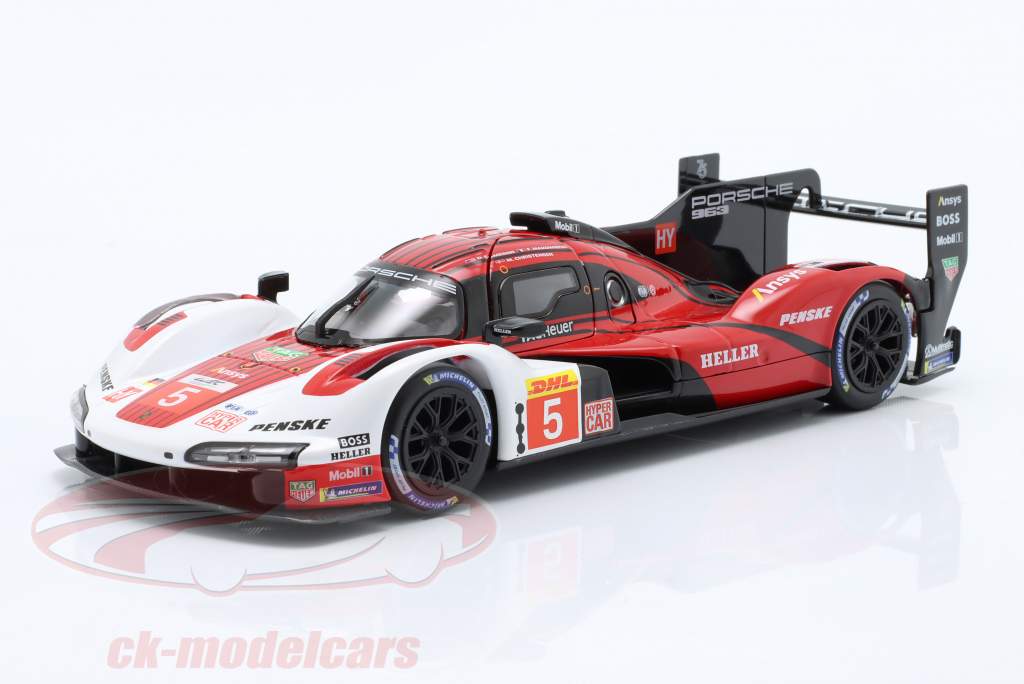 Bburago 1:24 Porsche 963 Penske Motorsport #6 - Red - Race Series - M & J Toys Inc. Die-Cast - View #9