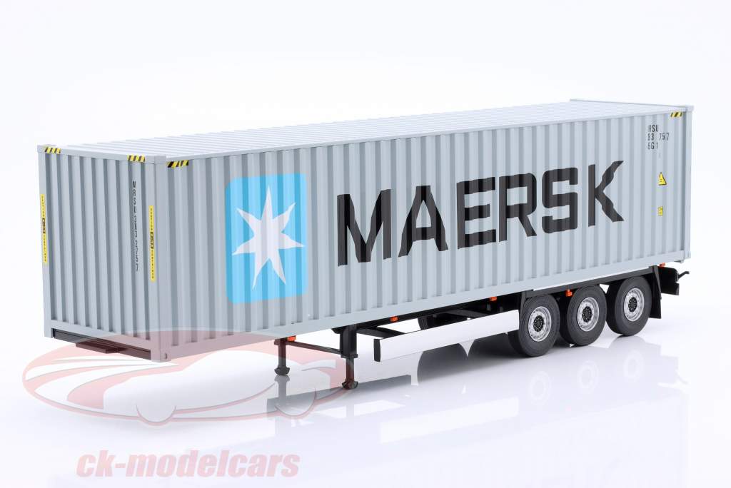 Solido 1/24 – Remorque Container MAERSK (S2400505), Neuve Sous Boîte