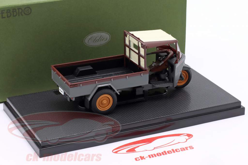 Ebbro 1:43 Mazda CTL/1200 3-Wheel Closed Top year 1952 grey  