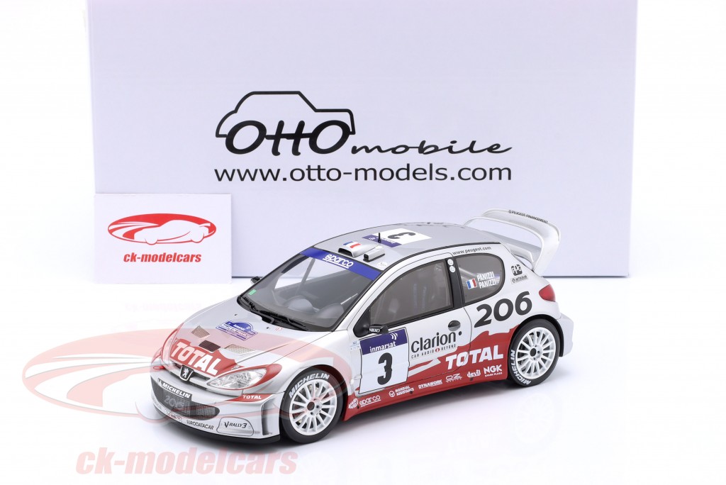 オートアート プジョー 206 WRC 1/18 ラリー カタルーニャ　② オートアート プジョー 206 WRC 1/18 ラリー カタルーニャ 2001