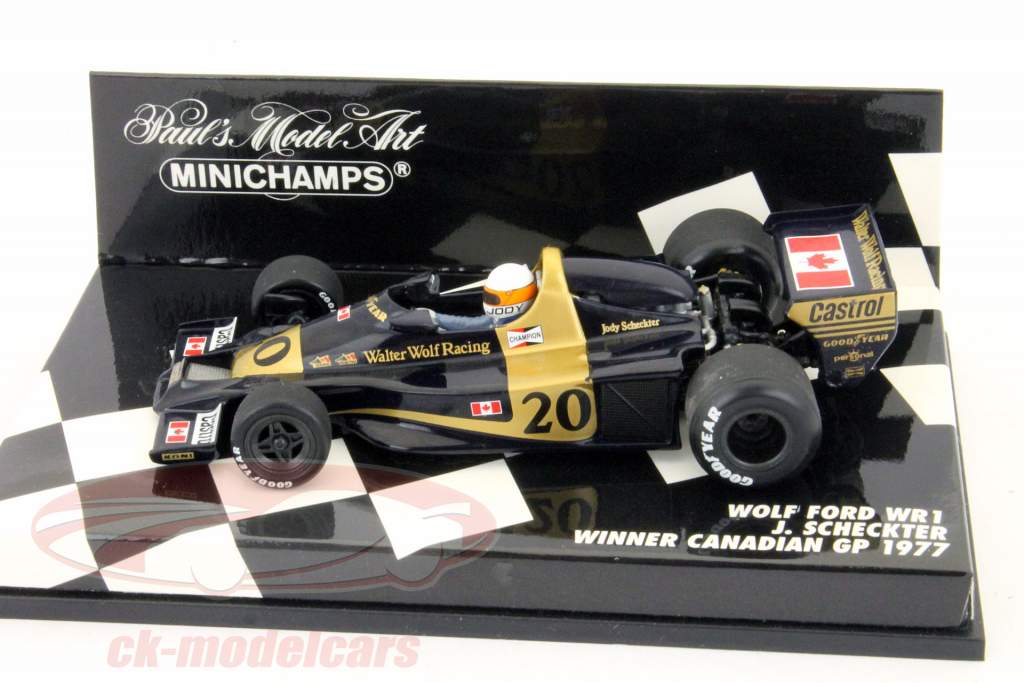Minichamps 1:43 J. Scheckter Wolf Ford WR1 Formula 1 1977 Canada 