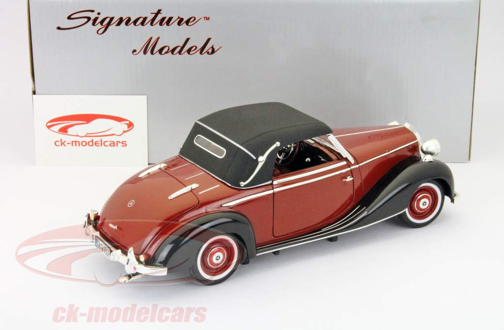 Signature Models 1:18 メルセデスベンツ170Sカブリオレは、1950年の赤  
