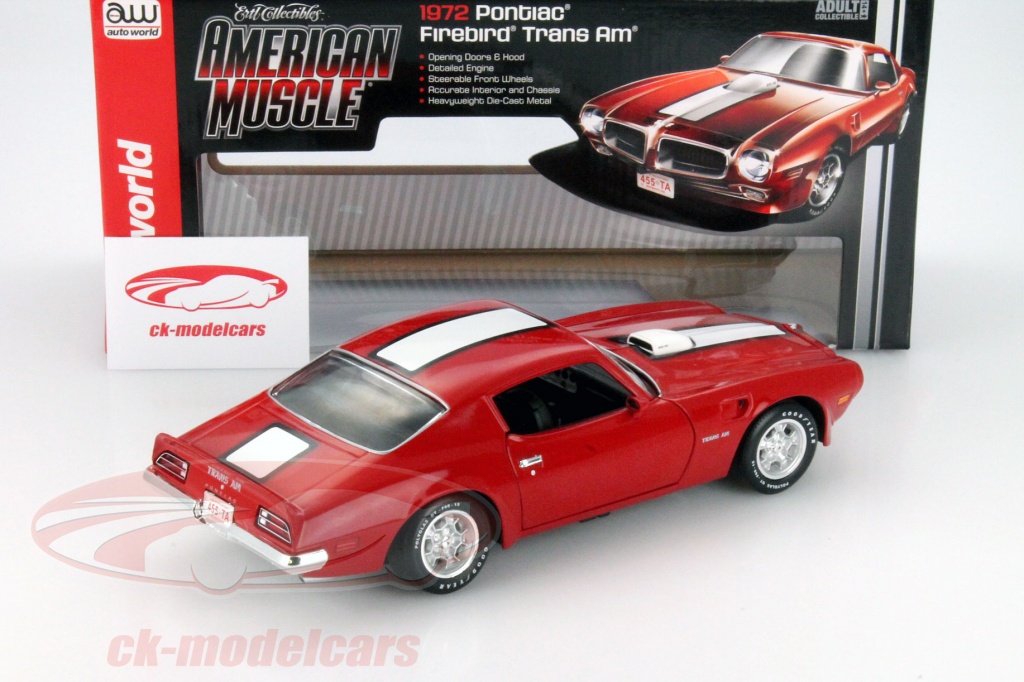 Miniature ERTL 1/18 – Pontiac Firebird Trans Am 1973 Rouge (occasion, Sans Boîte)