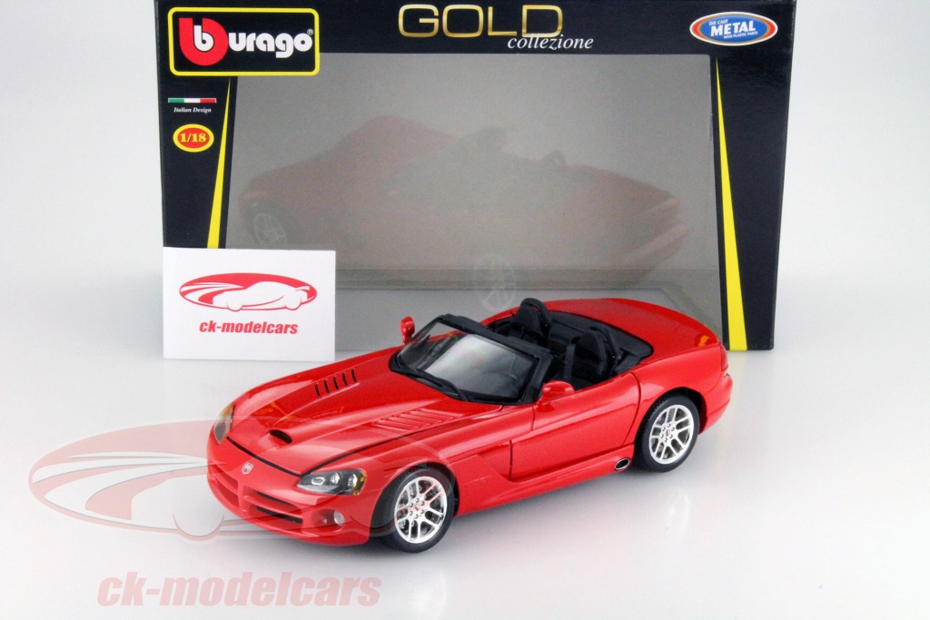 Dodge Viper RT/10 (1993) 1/18 Burago Jaune/Rouge Jaune/Rouge Métal