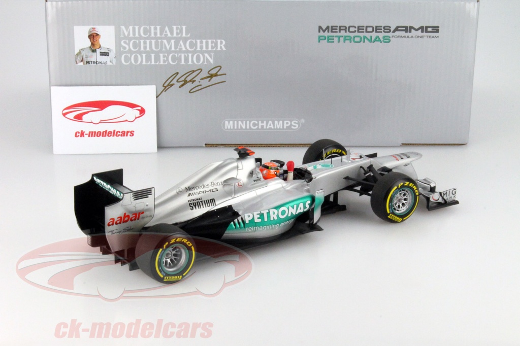 F1 Mercedes AMG W03 Schumacher 2012 Minichamps 1/18 - Edition Limitée 500p