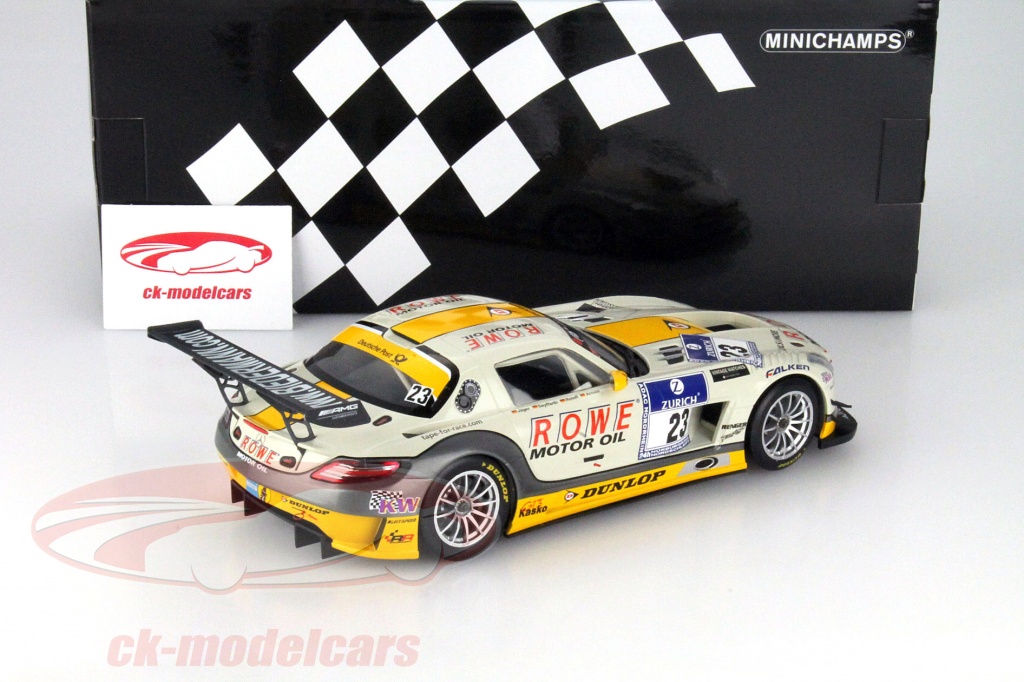 Rowe Racing Sls Amg Minichamps 1:18 Mercedes-Benz SLS AMG GT3 #23 24 Nürburgring 2013 Rowe ...