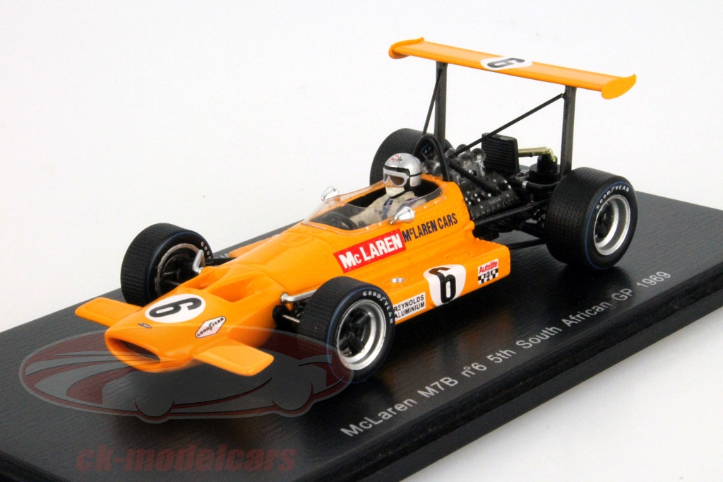 M7b Spark 1:43 B. McLaren M7B #6 Sud Africain GP Formule 1 1969 S3125 ...