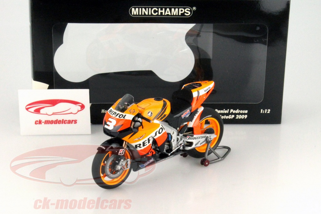 Minichamps 1/12 Dani Pedrosa – Honda RC212V 2009, Édition Limitée 750, Danhausen