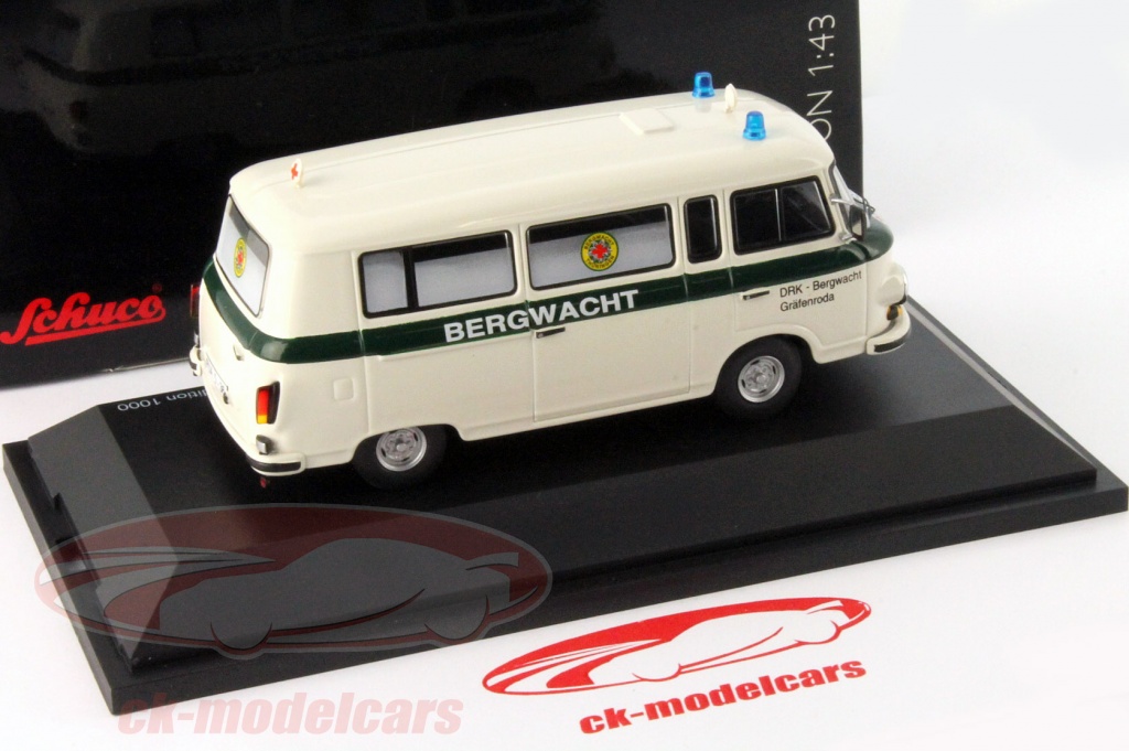 Modellino Auto Barkas B1000 Ambulanza/vigili Del Fuoco 1965 Scala 1:18 MCG - Rosso, Nuovo In Scatola