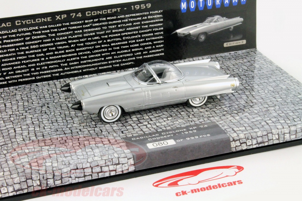 M.A.E. Models 1/43 Scale 102 - 1959 Cadillac Convertible Top Down - Lt Blue