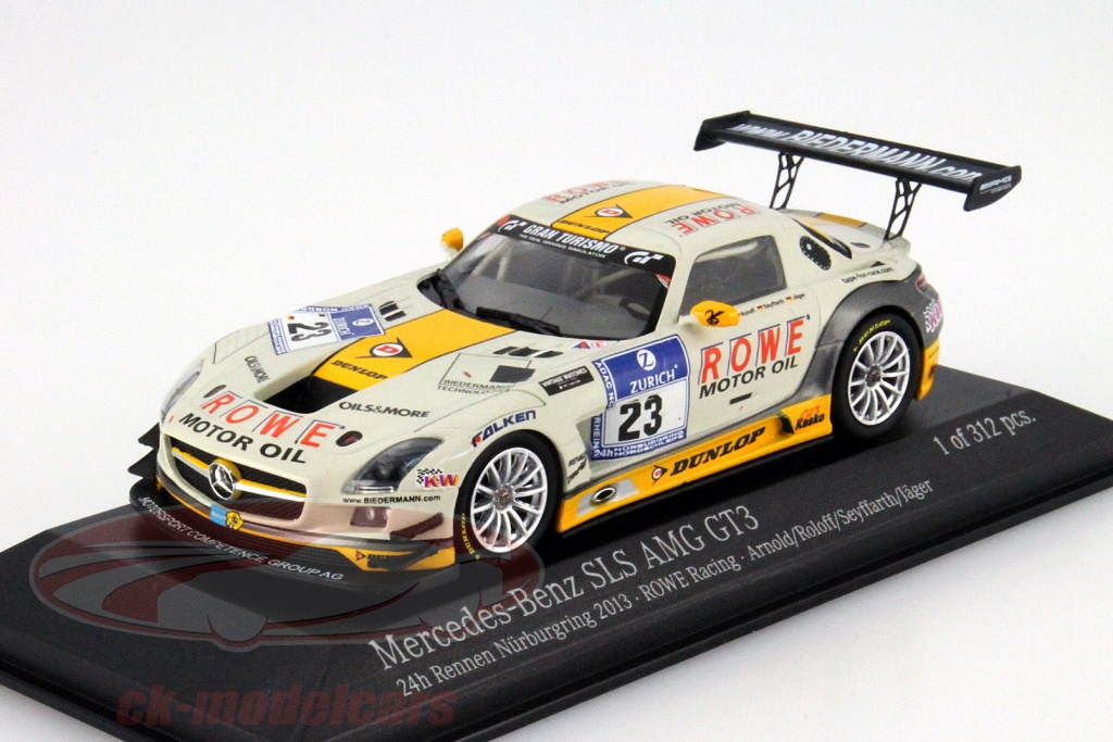 Rowe Racing Sls Amg Minichamps 1:43 Mercedes-Benz SLS AMG GT3 #23 24h Nürburgring 2013 Rowe ...