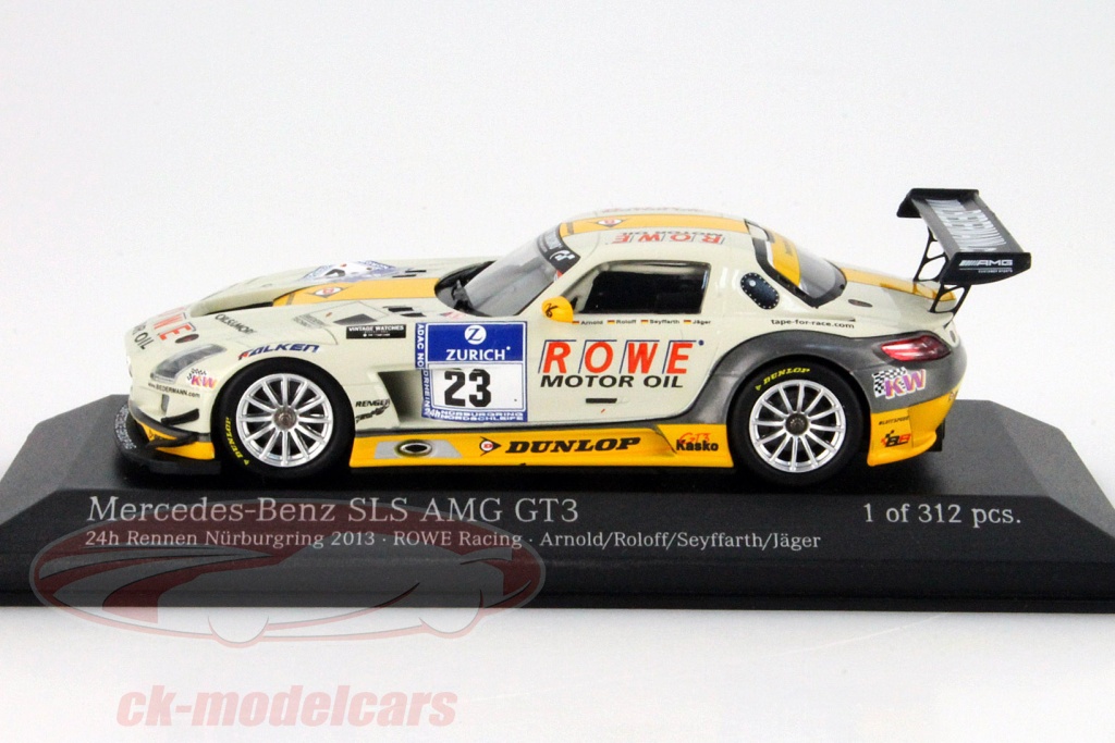 Rowe Racing Sls Amg Minichamps 1:43 Mercedes-Benz SLS AMG GT3 #23 24h Nürburgring 2013 Rowe ...