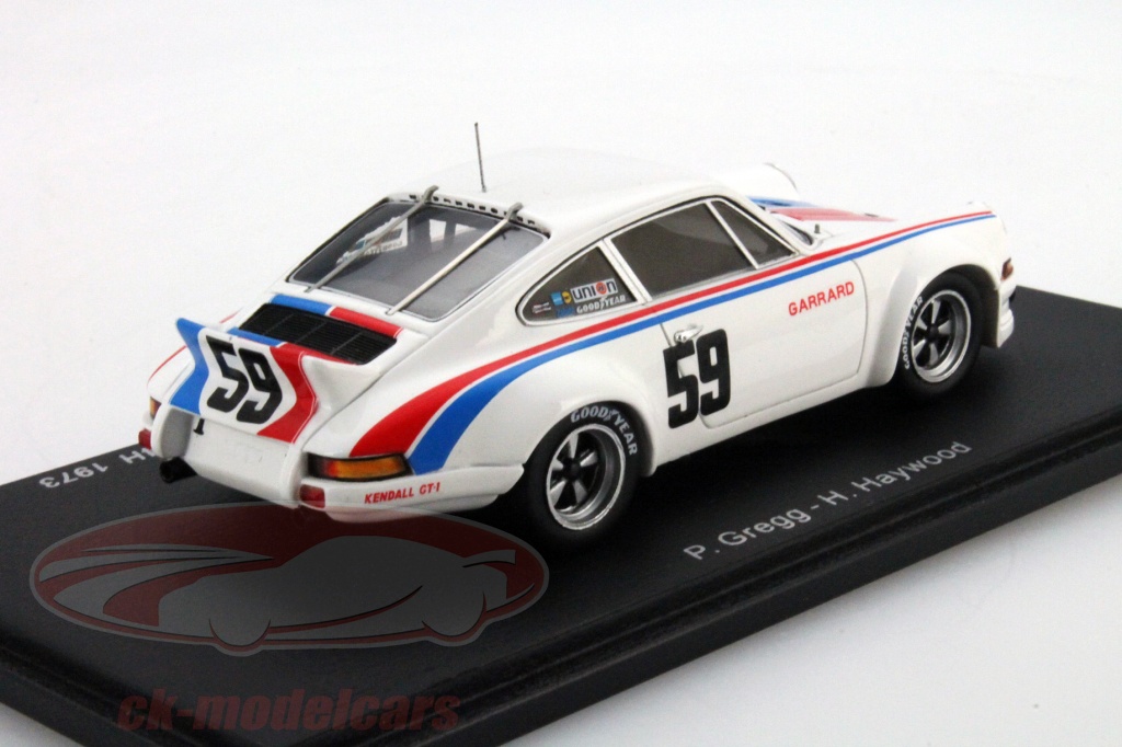 1:18 SPARK Porsche 911 Carrera Rsr #59 Win.Daytona 1973 Gregg +Showcase 18DA73