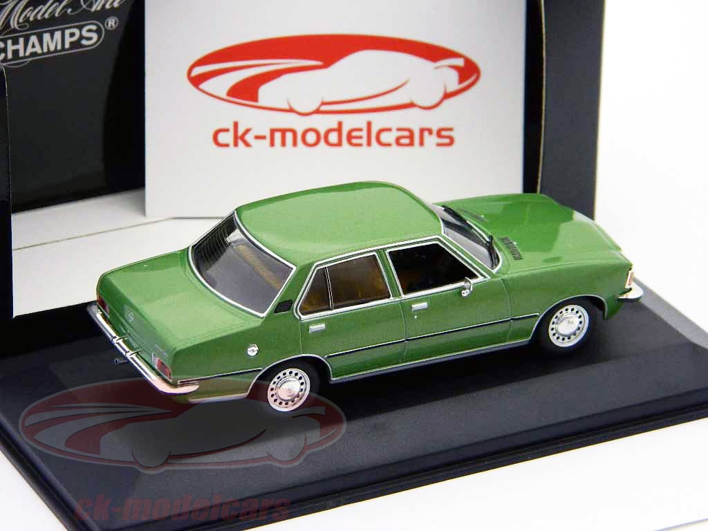 OPO 10 Auto Da Collezione 1/43 Opel Rekord A Cabrio Verde, Modello In Metallo, BA84, Per Maggiorenni